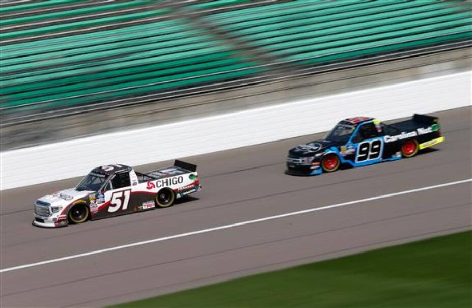 Ben Rhoades (99) finished second, leading three F-150s in the top 10 in Friday's NASCAR Truck race. Ben Rhoades (99) finished second, leading three F-150s in the top 10 in Friday's NASCAR Truck race.
